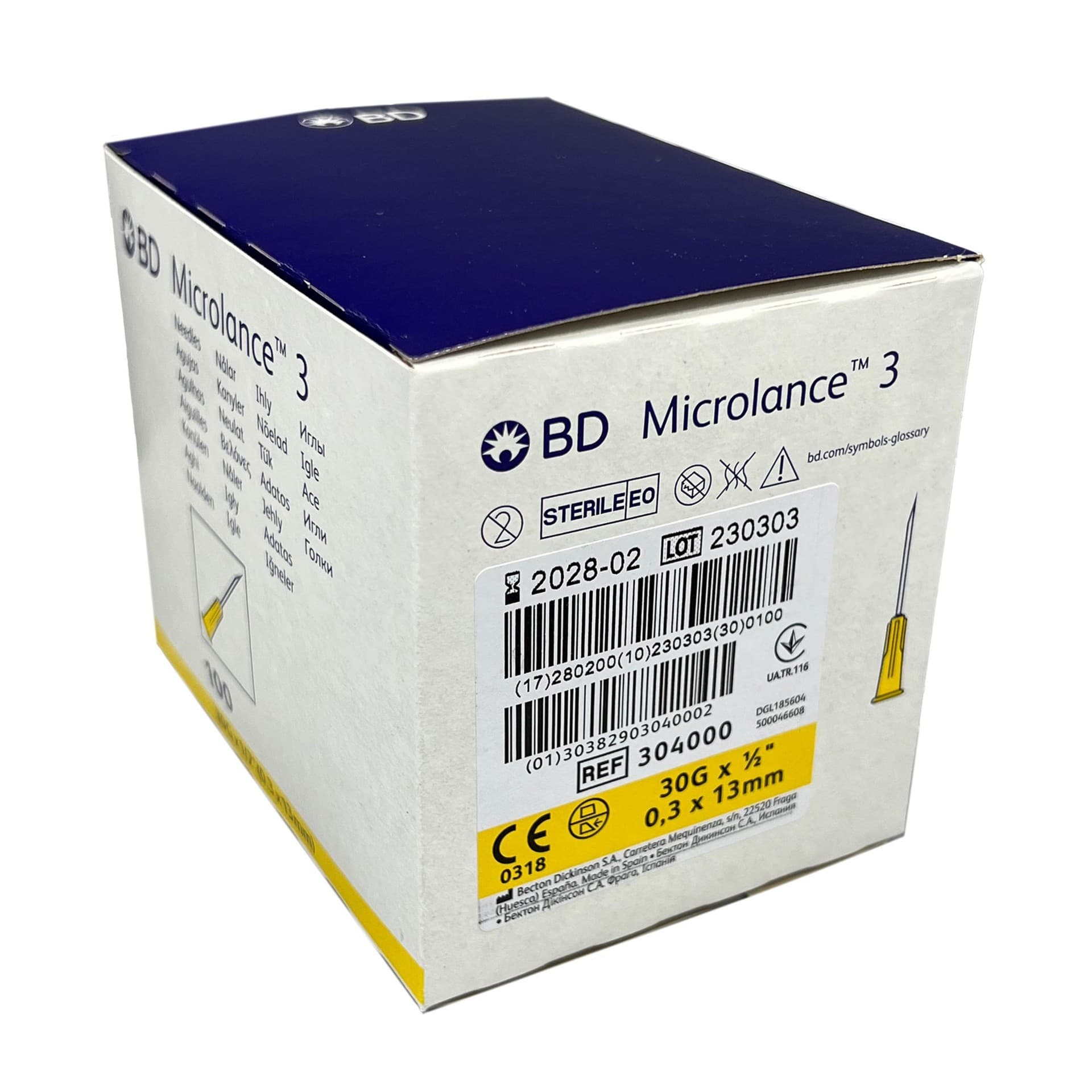 Microlance 30G Needles (Yellow)
