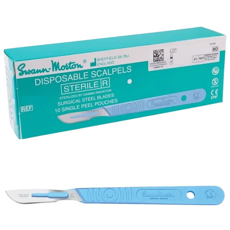 Swann-Morton No. 10 Sterile Dermaplaning Scalpels (Pack of 5)